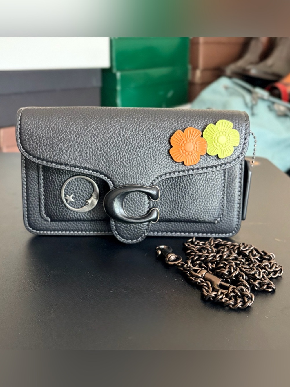 *pre-loved* COACH Tabby Wristlet (customized)